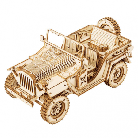 wooden army jeep 3d puzzle
