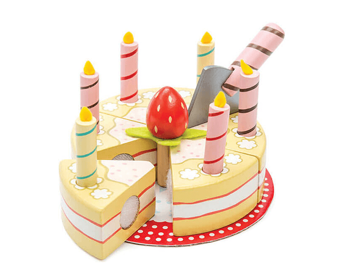 wooden cake toy