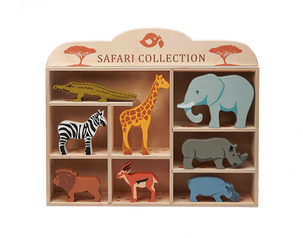 wooden animals set