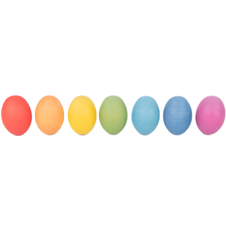 Wooden eggs educational toy