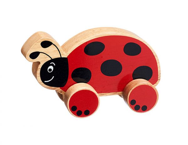 Wooden ladybug cheap ride on