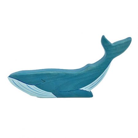 wooden blue whale toy