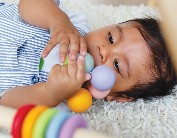 wooden baby teething beads