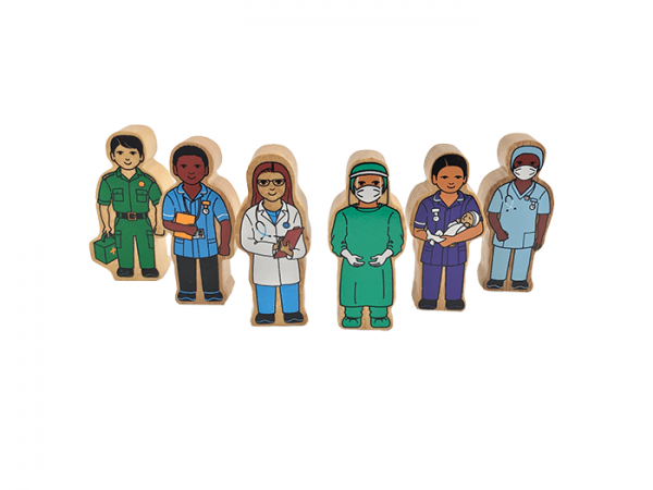 wooden hospital figures toy