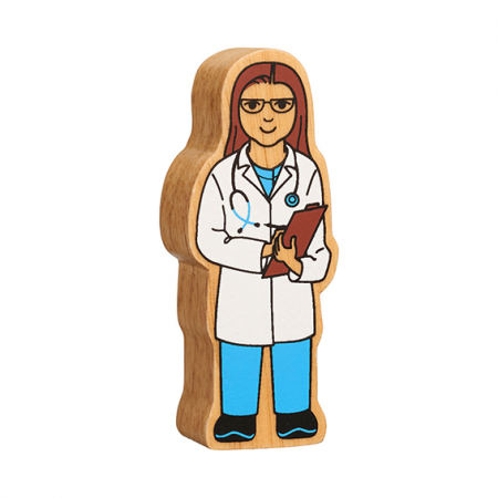 wooden doctor figure toy