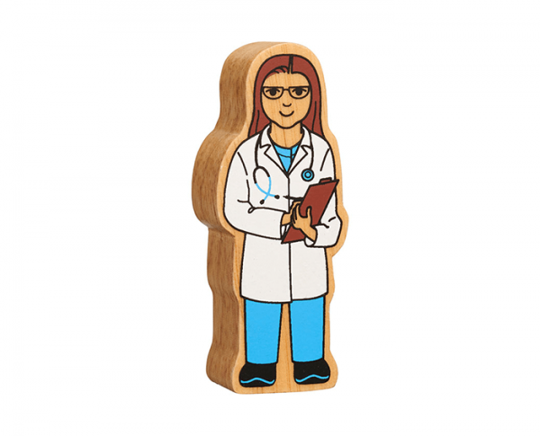 wooden doctor figure toy