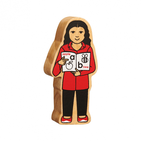 wooden school teacher figure toy