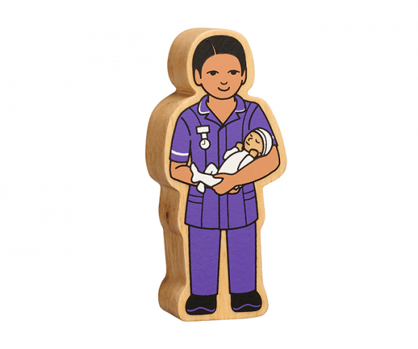 wooden midwife figure toy