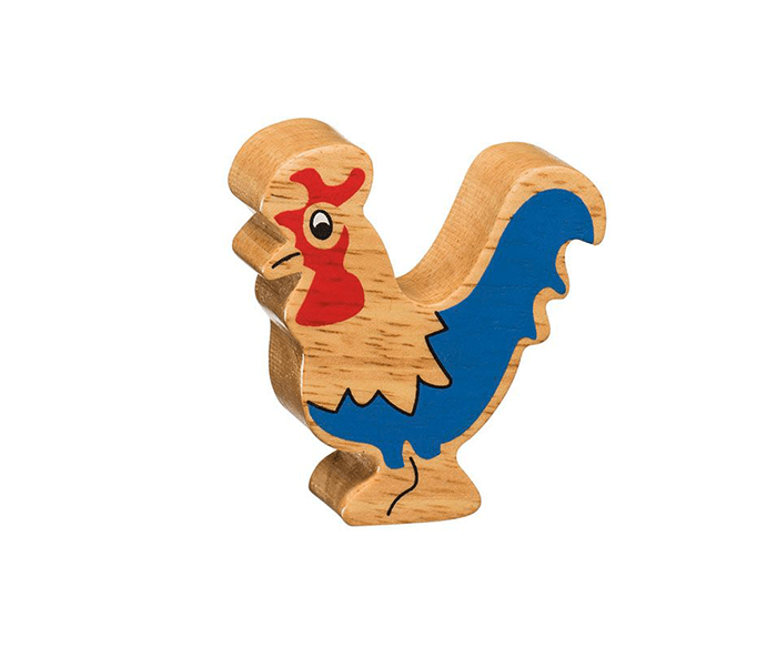 wooden rooster animal toy