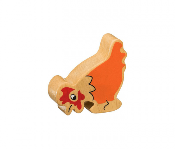 wooden chicken animal toy