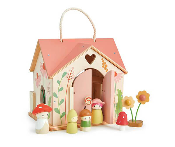 wooden rosewood cottage toy