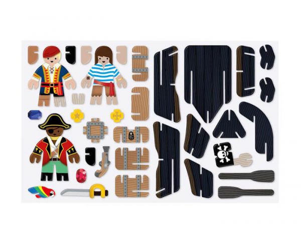 PlayPress Pirate Island Playset - Wood Bee Nice - Children's Wooden Toys | Eco-Friendly Toys