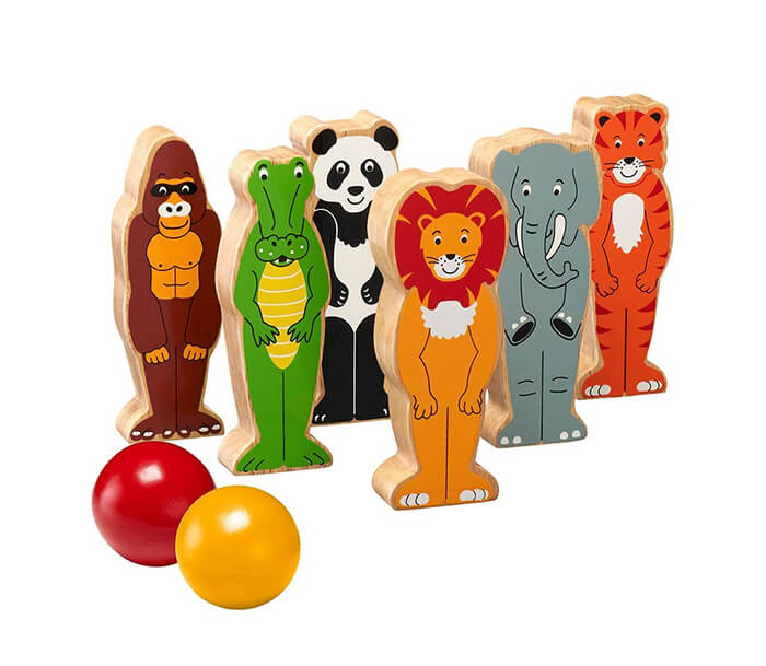 lanka kade wooden toy animal world animal painted skittles - Wood Bee Nice - Children's Wooden Toys | Eco-Friendly Toys