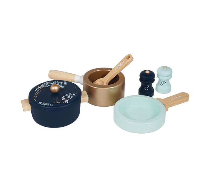 TV301 pots and pans kitchen utensils - Wood Bee Nice - Children's Wooden Toys | Eco-Friendly Toys