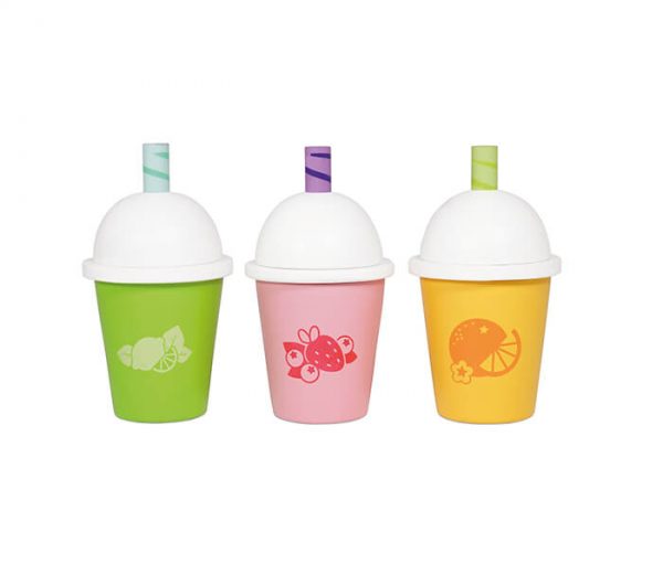 TV336 Fruit Smoothies set wooden takeaway drinks - Wood Bee Nice - Children's Wooden Toys | Eco-Friendly Toys