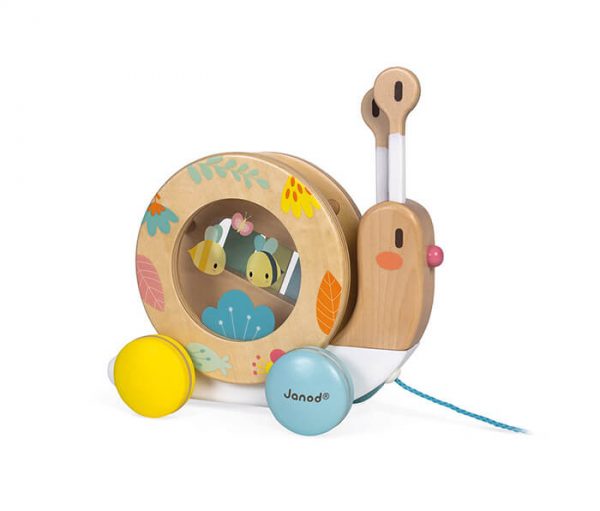 pure pull along snail - Wood Bee Nice - Children's Wooden Toys | Eco-Friendly Toys