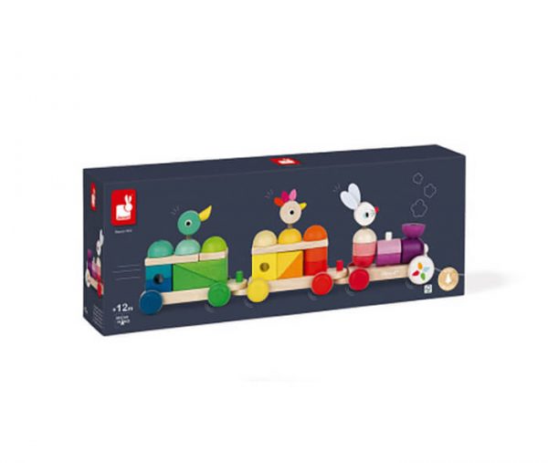 zigolos giant multicolour train 6 - Wood Bee Nice - Children's Wooden Toys | Eco-Friendly Toys