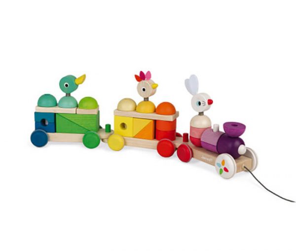 zigolos giant multicolour train - Wood Bee Nice - Children's Wooden Toys | Eco-Friendly Toys