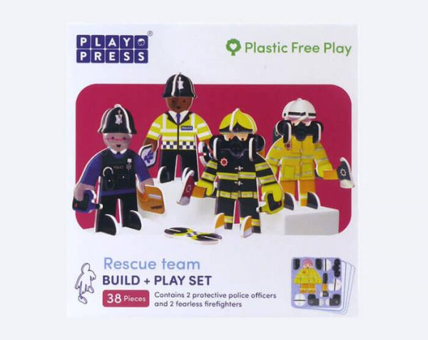 PlayPress Rescue Team Playset - Wood Bee Nice - Children's Wooden Toys | Eco-Friendly Toys