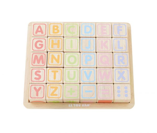 pl101 abc blocks with letters number phonics - Wood Bee Nice - Children's Wooden Toys | Eco-Friendly Toys