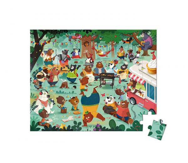 wooden bear family puzzle