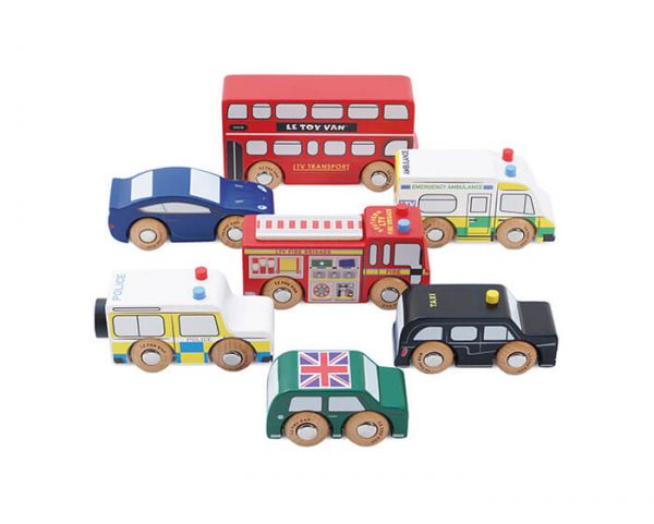 tv267 london car set popular uk cars and vehicles wooden - Wood Bee Nice - Children's Wooden Toys | Eco-Friendly Toys