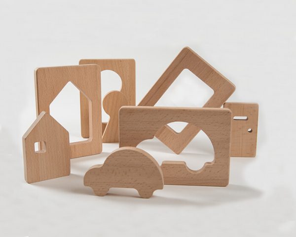 L1008 Little Looking Shapes Set 2 4 - Wood Bee Nice - Children's Wooden Toys | Eco-Friendly Toys