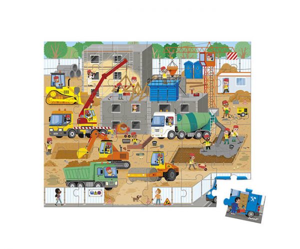 puzzle construction site 36 pieces 2 - Wood Bee Nice - Children's Wooden Toys | Eco-Friendly Toys