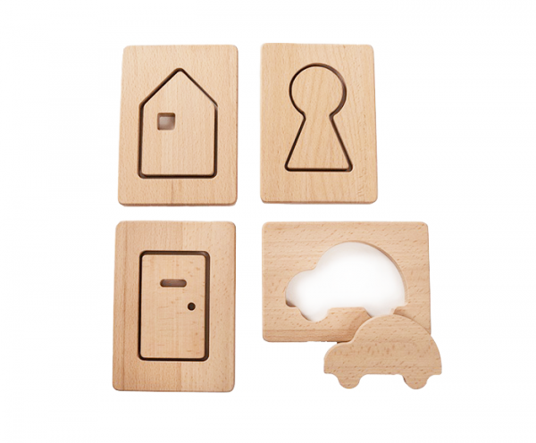 L1008 Little Looking Shapes Set 2 8 - Wood Bee Nice - Children's Wooden Toys | Eco-Friendly Toys