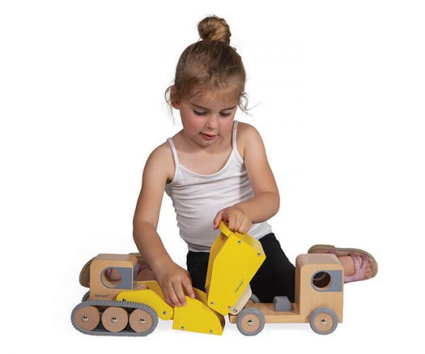 bolid dump truck and bulldozer 2 - Wood Bee Nice - Children's Wooden Toys | Eco-Friendly Toys