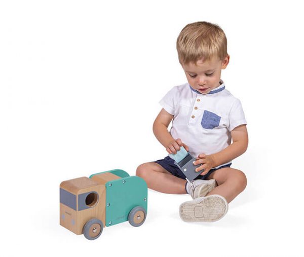 bolid recycling truck 3 - Wood Bee Nice - Children's Wooden Toys | Eco-Friendly Toys