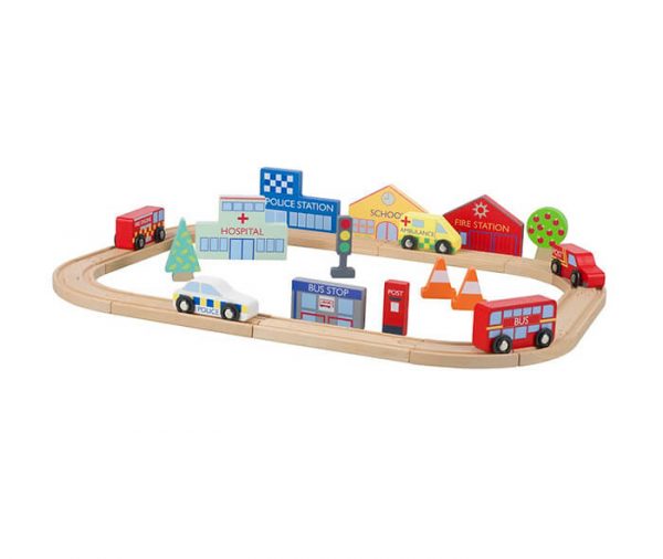 EMERGENCY ROAD TRACK 3 - Wood Bee Nice - Children's Wooden Toys | Eco-Friendly Toys