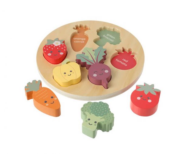 HAPPY VEGGIE PUZZLE 2 - Wood Bee Nice - Children's Wooden Toys | Eco-Friendly Toys