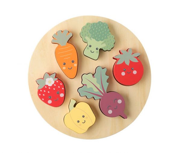 HAPPY VEGGIE PUZZLE 4 - Wood Bee Nice - Children's Wooden Toys | Eco-Friendly Toys