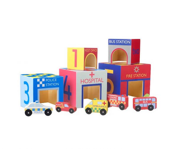 STACKING CUBES EMERGENCY 1 - Wood Bee Nice - Children's Wooden Toys | Eco-Friendly Toys