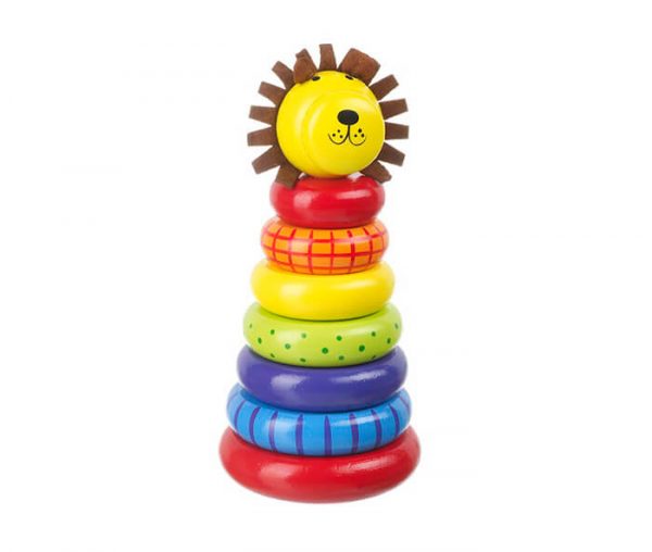 STACKING RING LION - Wood Bee Nice - Children's Wooden Toys | Eco-Friendly Toys