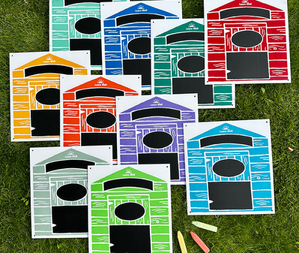 T3496 Beach Huts Large pack shot square - Wood Bee Nice - Children's Wooden Toys | Eco-Friendly Toys