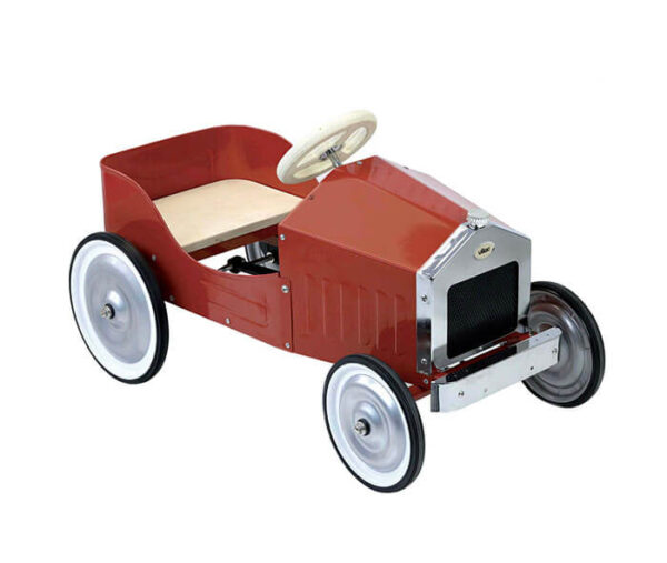 Vilac Large Pedal Car Red - Wood Bee Nice - Children's Wooden Toys | Eco-Friendly Toys