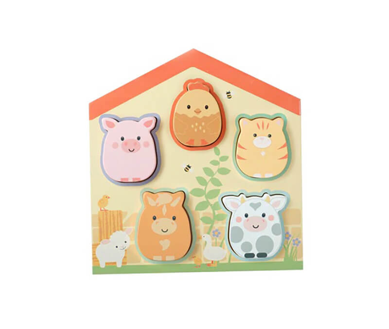 Farmyard Wooden Barn Shape Puzzle