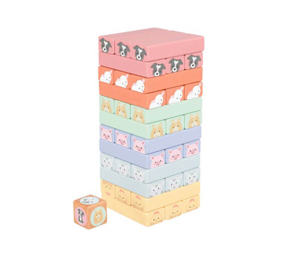 Farmyard Wooden Animal Tumbling Tower