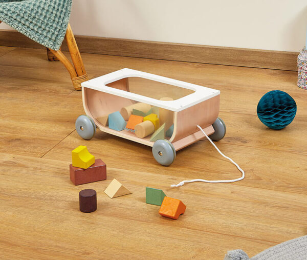 sweet cocoon cart with blocks 2 - Wood Bee Nice - Children's Wooden Toys | Eco-Friendly Toys