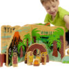 Wooden Jurassic Toy World Playset - Image 2