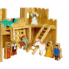 Natural Fairytale Castle Playscene with 12 Characters - Image 6