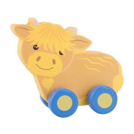 Highland Cow First Push Toy