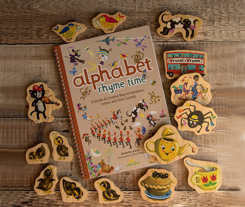 Alphabet Rhyme Time book and characters 1 - Wood Bee Nice - Children's Wooden Toys | Eco-Friendly Toys