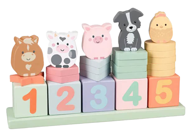 Farmyard Wooden Animal Counting Game